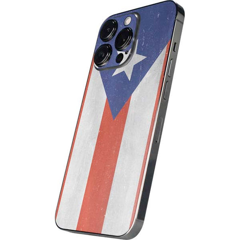 Puerto Rico Flag Distressed iPhone 16 Pro Skin